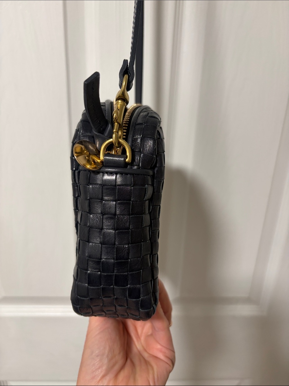 Clare V. Deep Navy Woven Leather Crossbody Bag – Worn Once - Picture 10 of 11